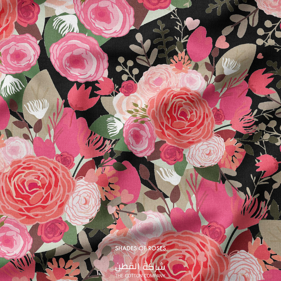 Shade Cloth For Roses Fabric - Shades of Roses – The Cotton Company